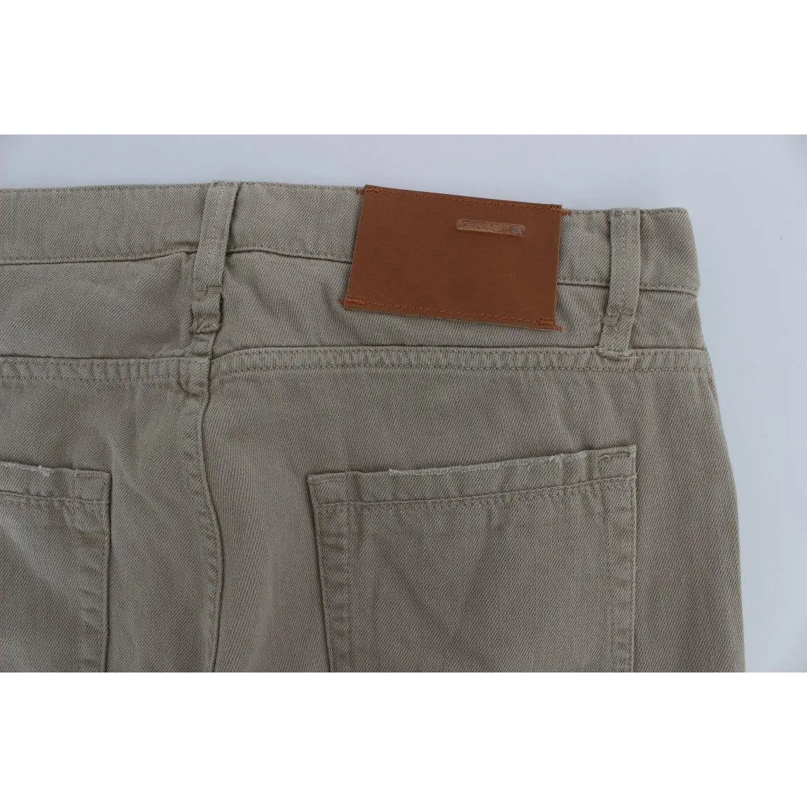 Acht Beige Straight Fit Cotton Jeans for Men