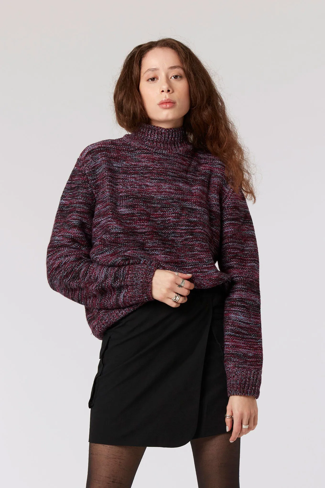 AMANDA  - MERINO Jumper Berry