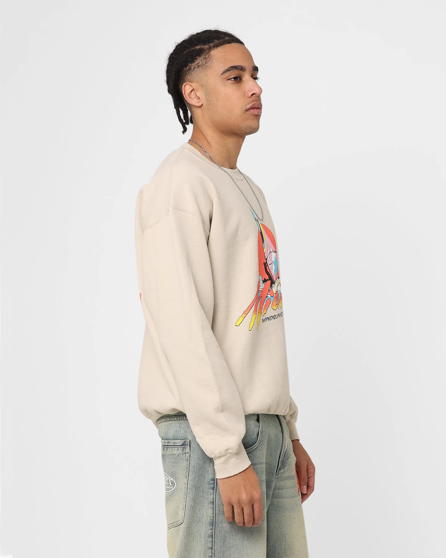 American Thrift Windrunners Surf Co Crewneck Sand