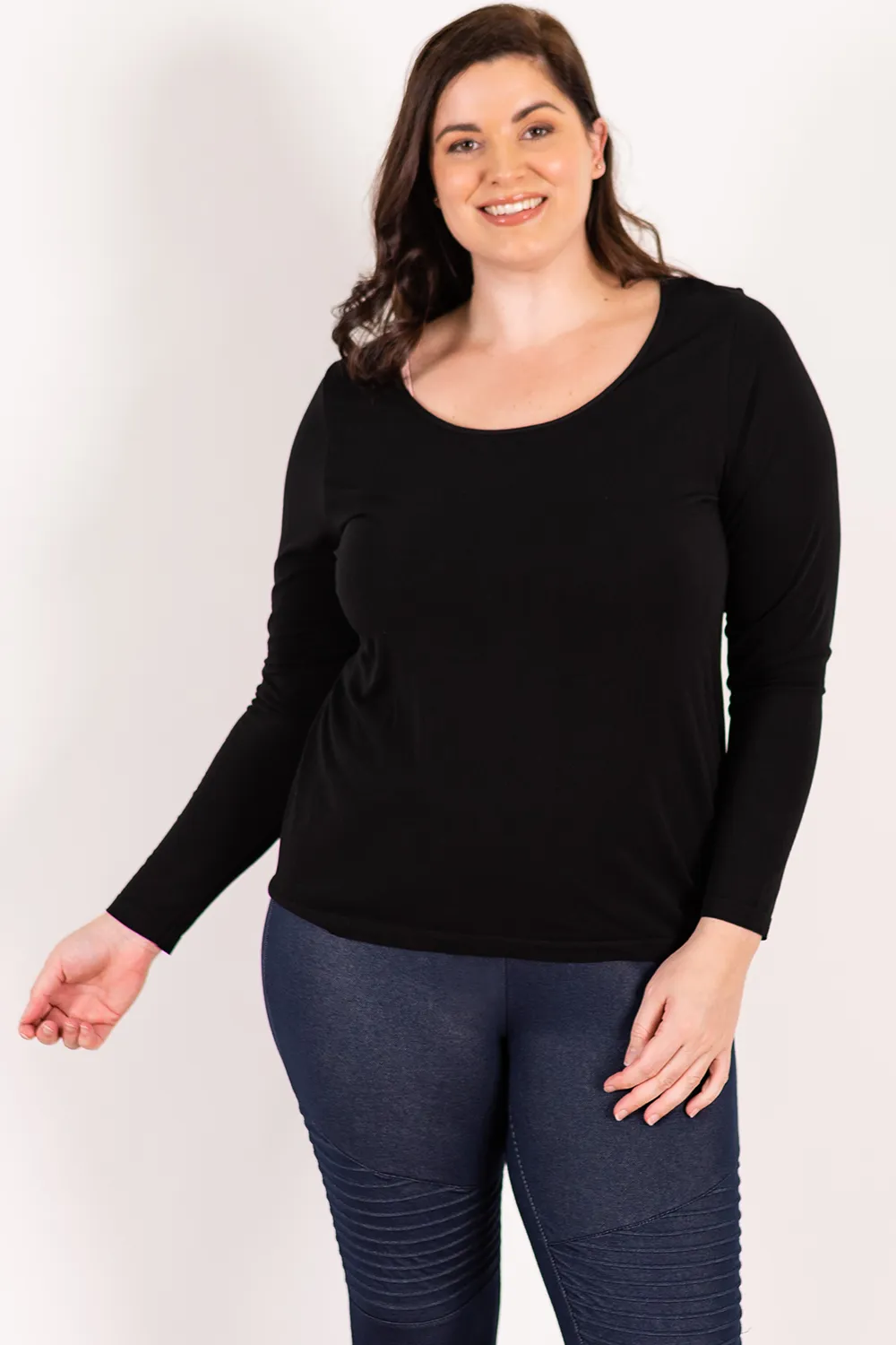 Aurora Seamless Bamboo Long Sleeve - Black