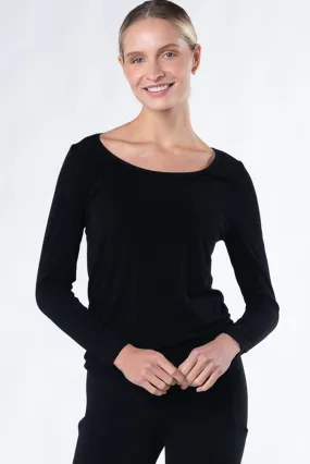 Aurora Seamless Bamboo Long Sleeve - Black