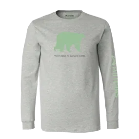 Bear Long Sleeve Tee - Heather Gray