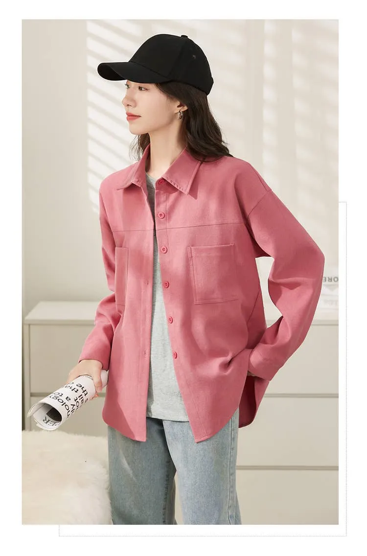 COMMUTER STYLE LONG-SLEEVED SLIMMING SHIRT_CWTBLL0905