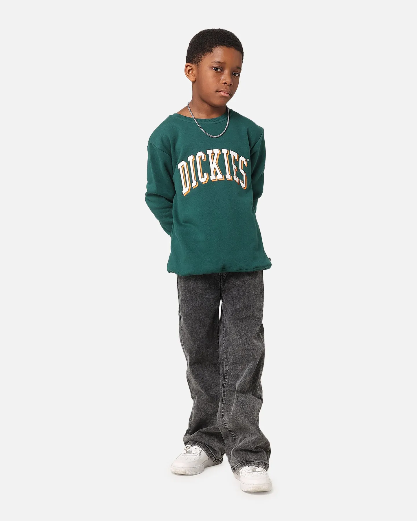 Dickies Kid's Longview Crewneck Spruce Green