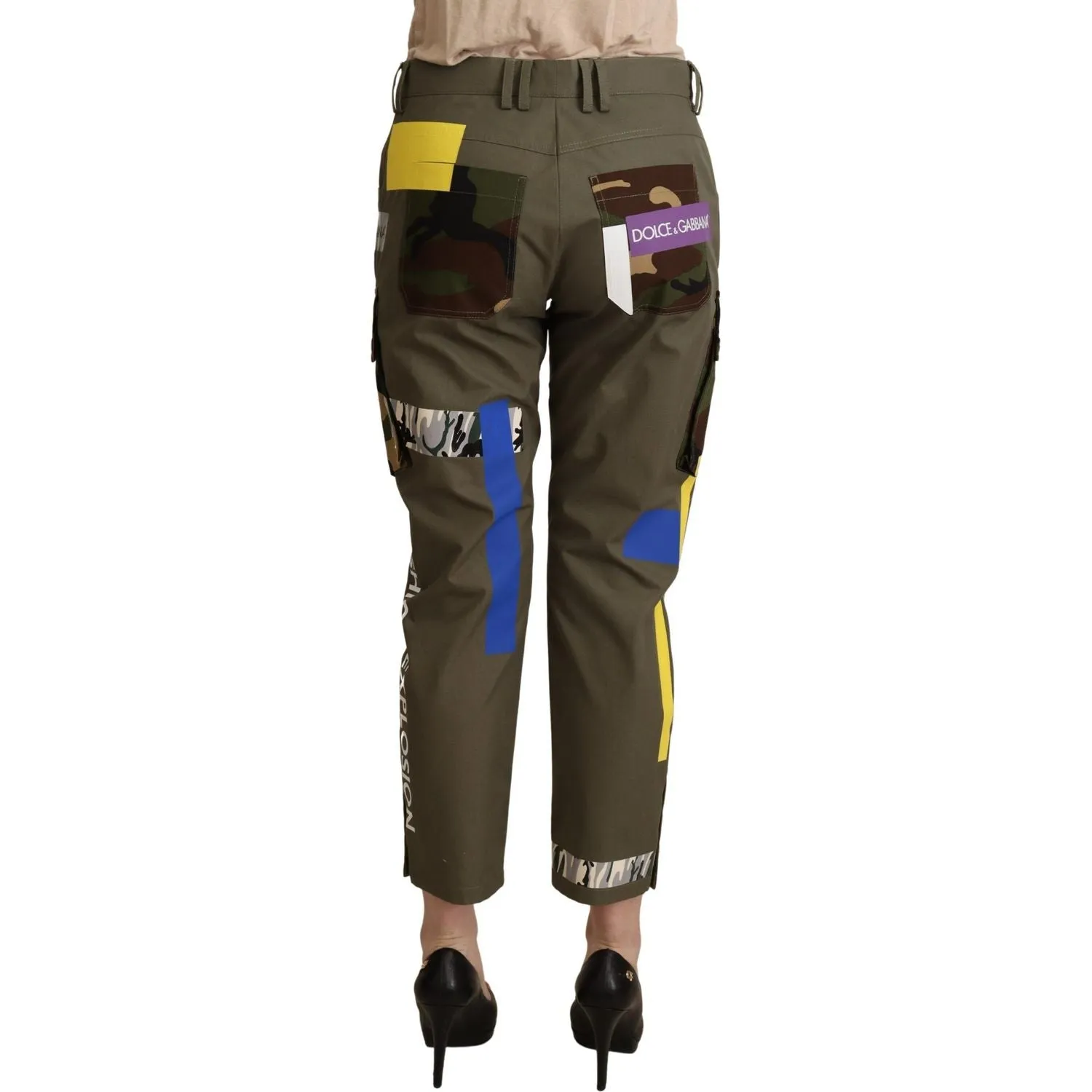 Dolce & Gabbana Chic Multicolor Patched Cargo Pants