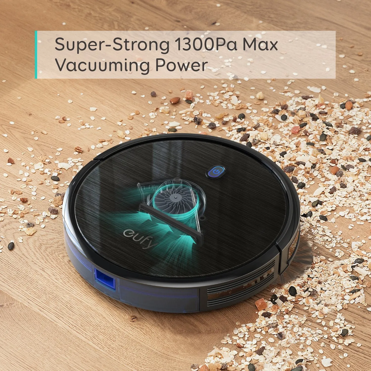 Eufy [BoostIQ RoboVac 11S (Slim), Super-Thin, 1300Pa Strong Suction, Quiet, Self-Charging Robotic Vacuum Cleaner, Cleans Hard Floors to Medium-Pile Carpets