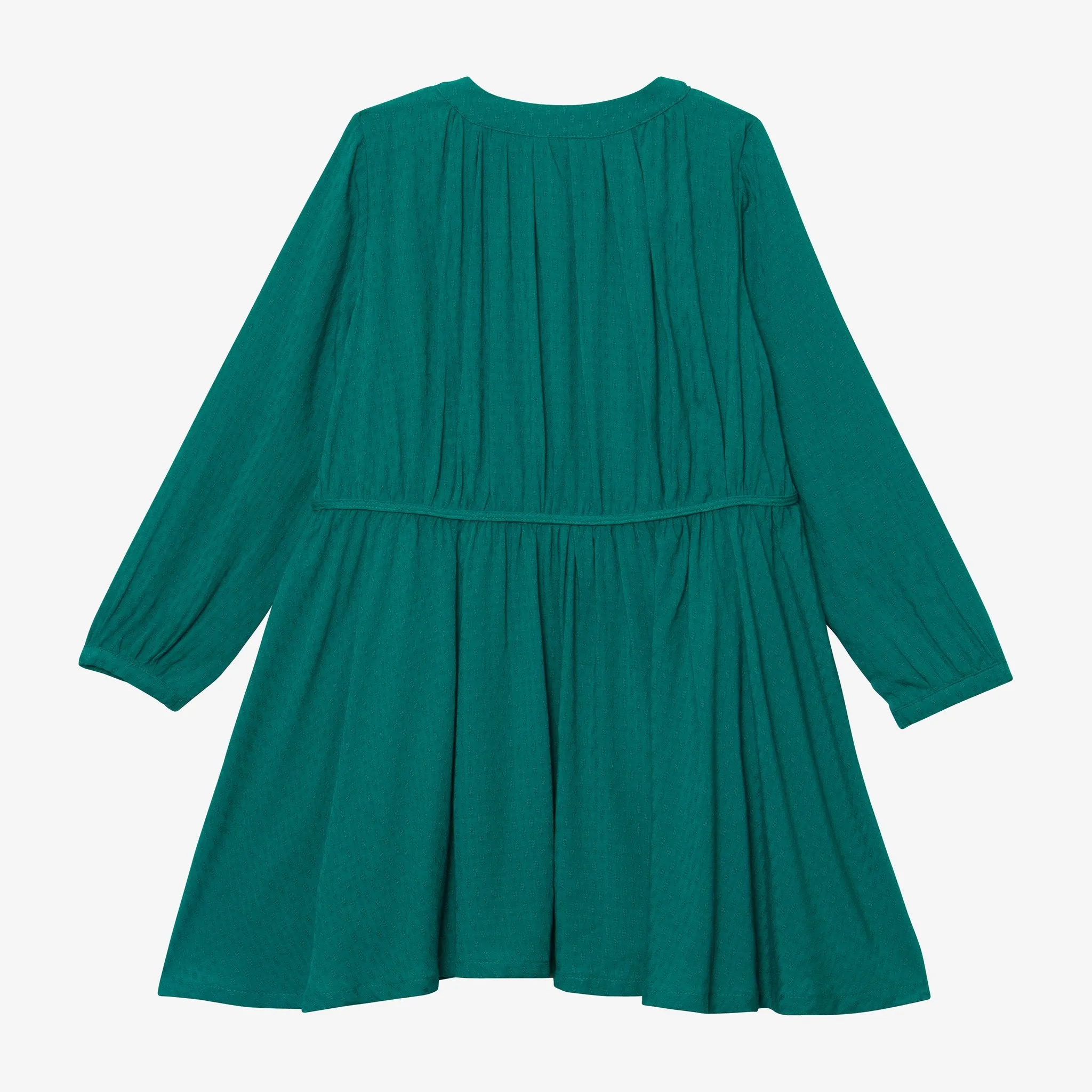 Girl long sleeve green dress