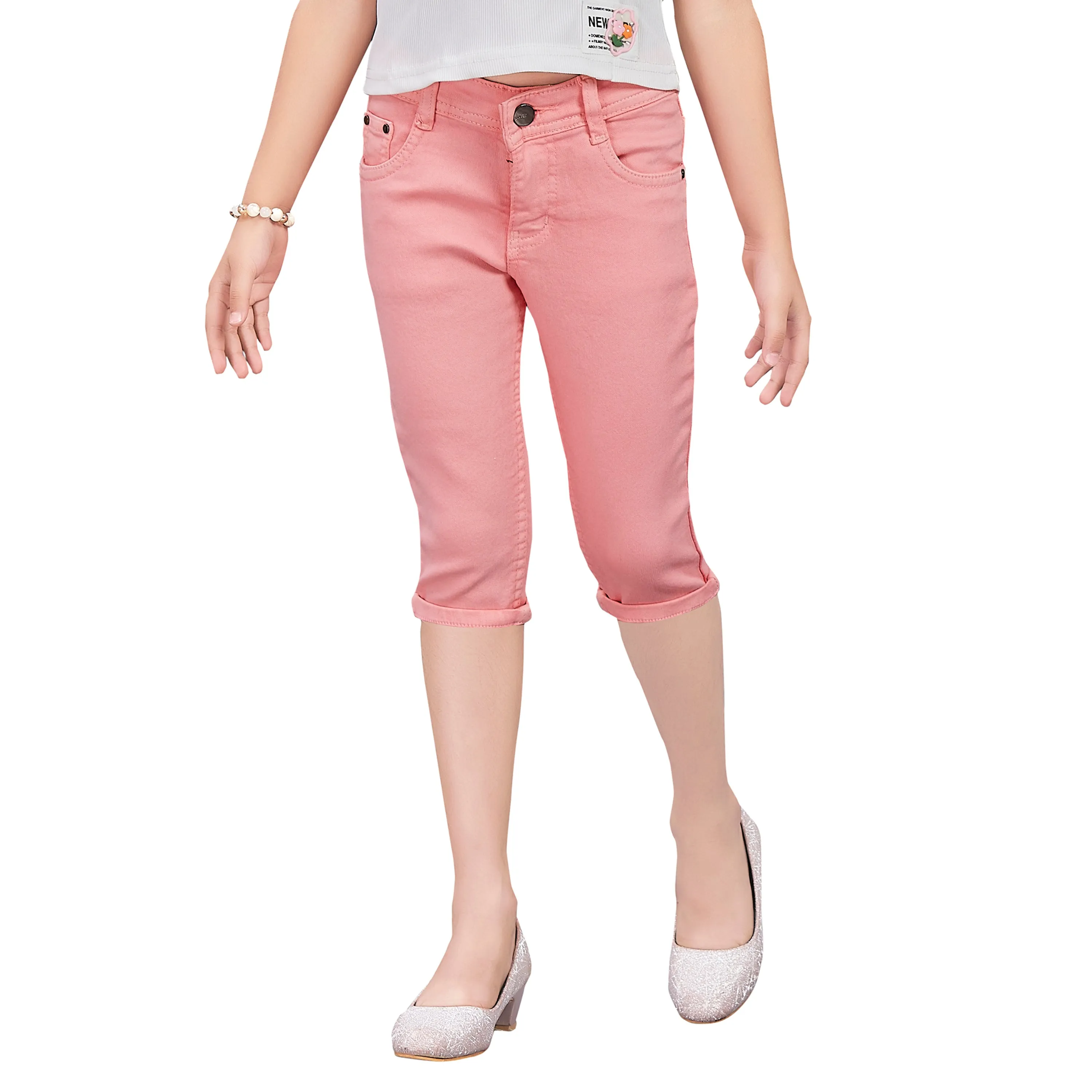 Girls Clean Look Mid-Rise Jeans