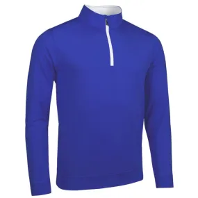 GLENMUIR Wick Quarter Zip Lightweight Golf Midlayer - Mens - Ascot Blue / White