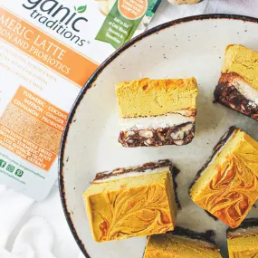 Golden Pumpkin Cheesecake Bars