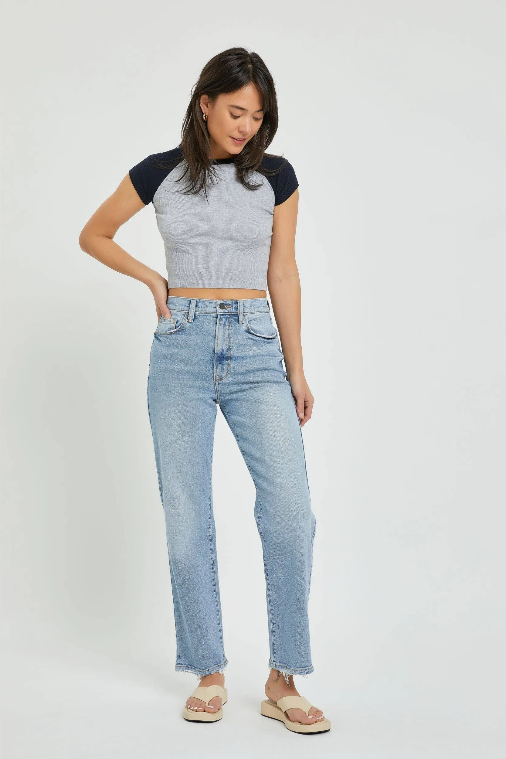 Harper High Rise Dad Jeans final sale