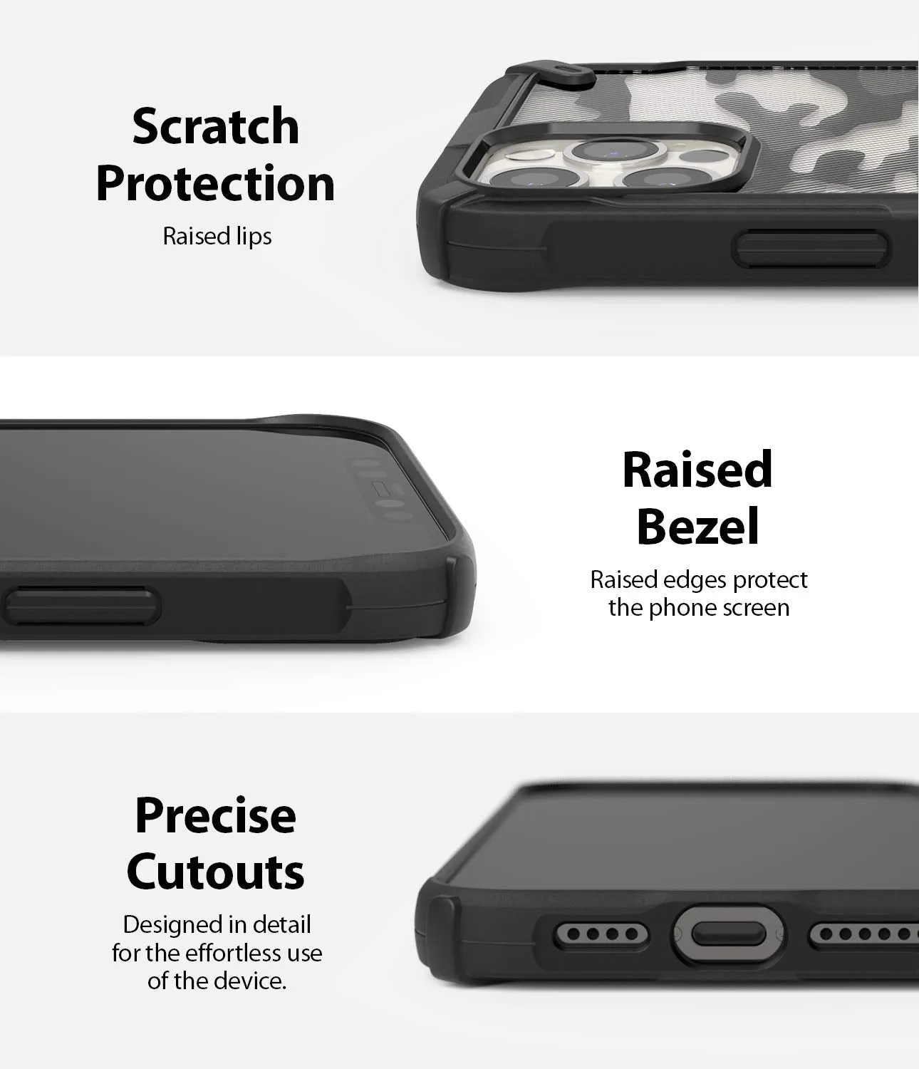 iPhone 12 Pro Max Back Cover Case | Fusion X Design - Camo Black