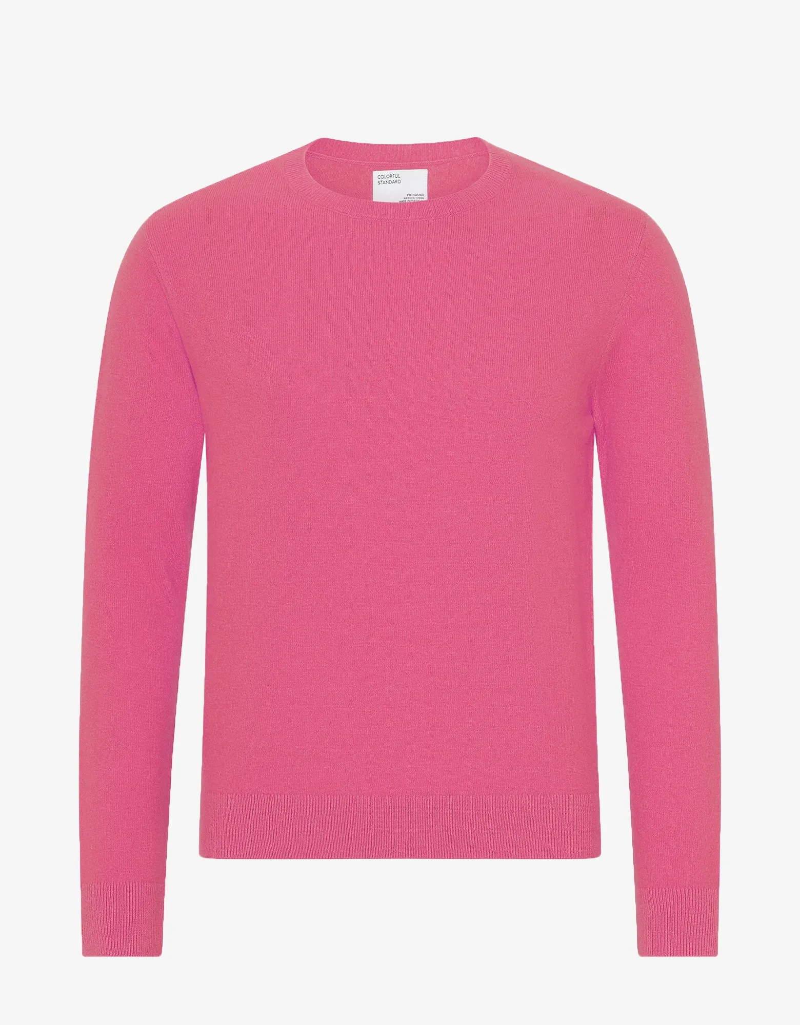 Light Merino Wool Crew - Bubblegum Pink