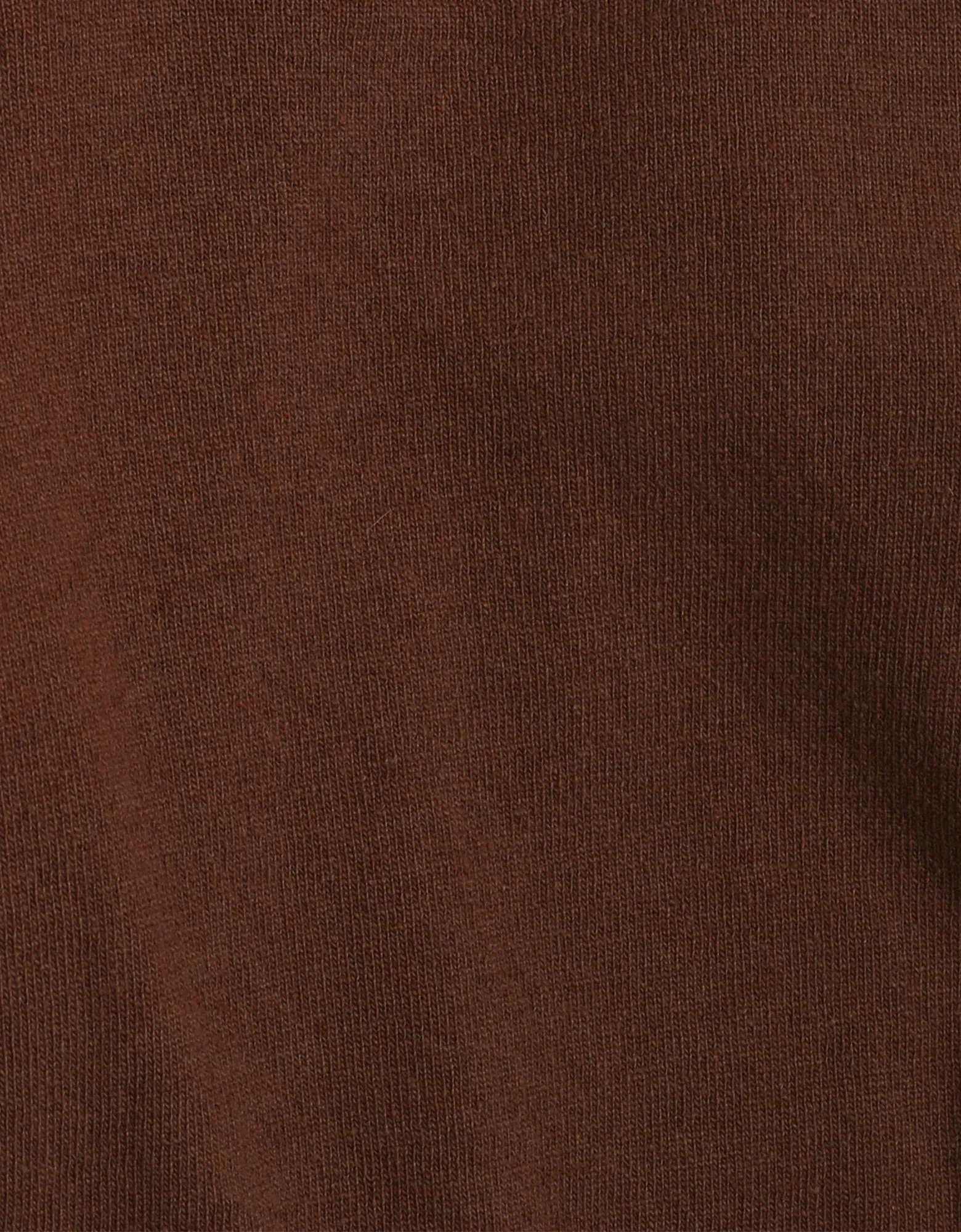 Light Merino Wool Crew - Coffee Brown