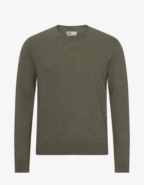 Light Merino Wool Crew - Dusty Olive