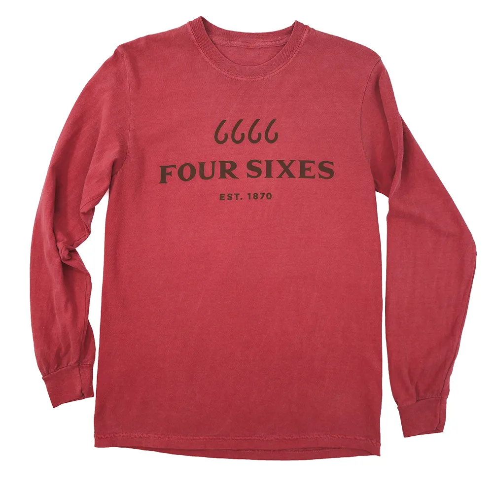 Long Sleeve Logo Heavy Cotton-Crimson