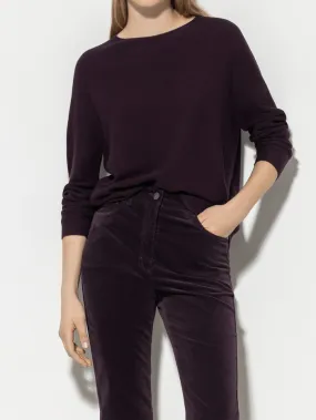 Luisa Cerano Women's Fine Knit Jumper With Boxy Fit In Burgundy 108582 5879