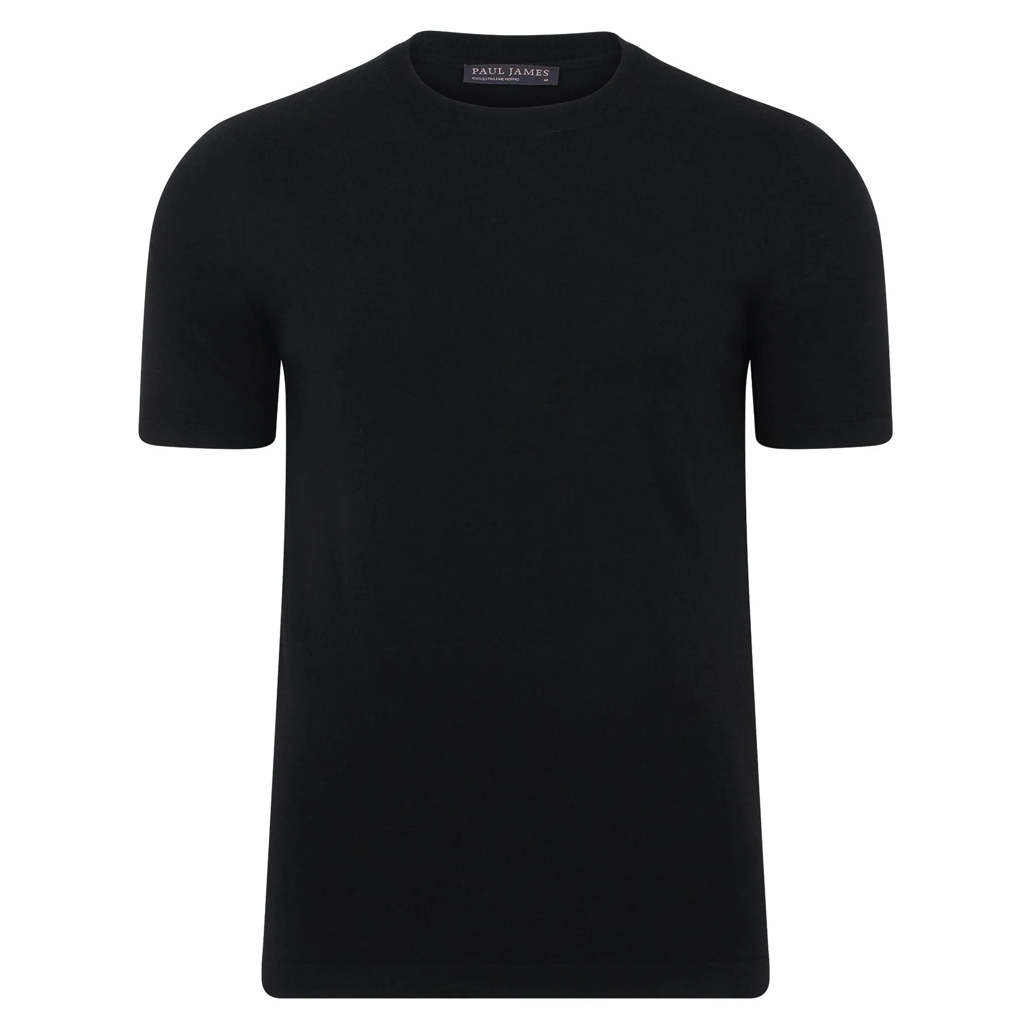 Mens Superfine Merino Wool Knitted T-Shirt