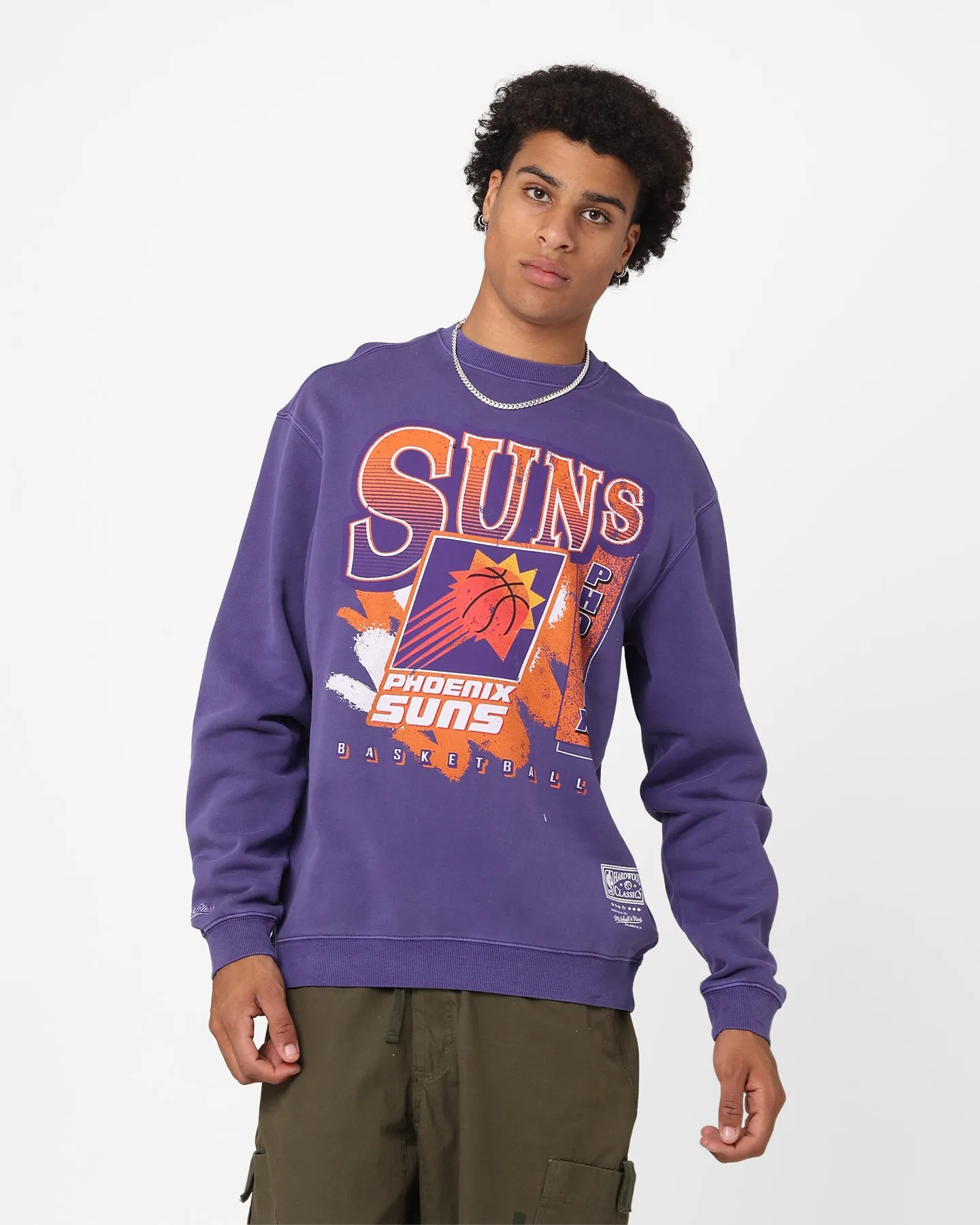 Mitchell & Ness Phoenix Suns Paintbrush Crewneck Purple