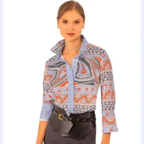 Modern Geometric Print Shirt