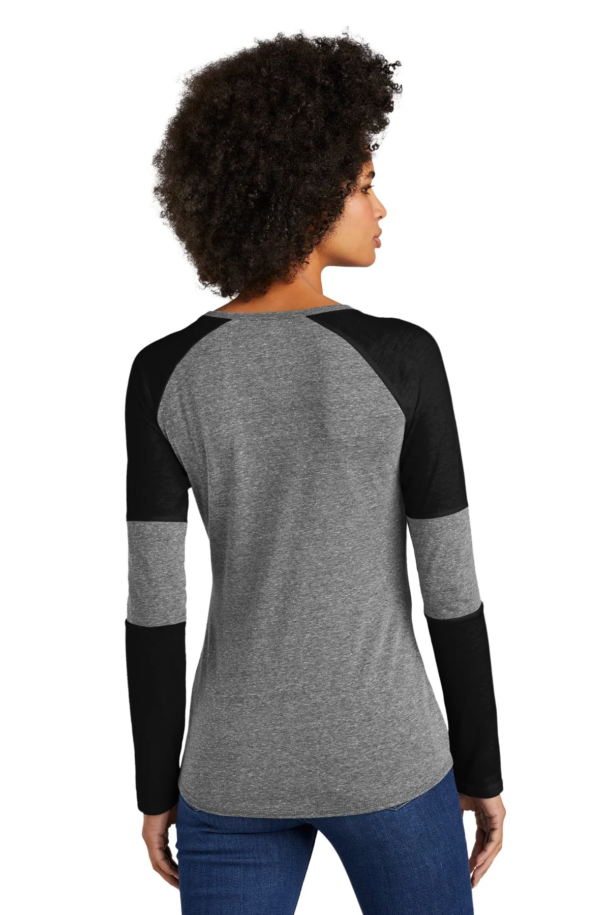 New Era Ladies Tri-Blend Performance Baseball Tee. LNEA132