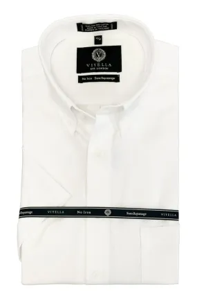 Non-Iron Short Sleeve Shirts in  White or Blue