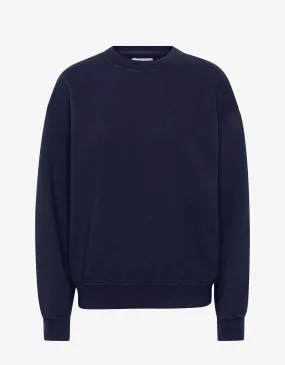 Organic Oversized Crew - Navy Blue