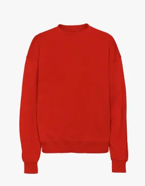 Organic Oversized Crew - Scarlet Red