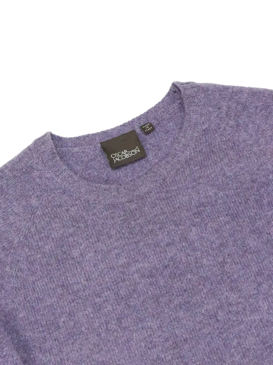 Oscar Jacobson - Purple Lambswool Crewneck S