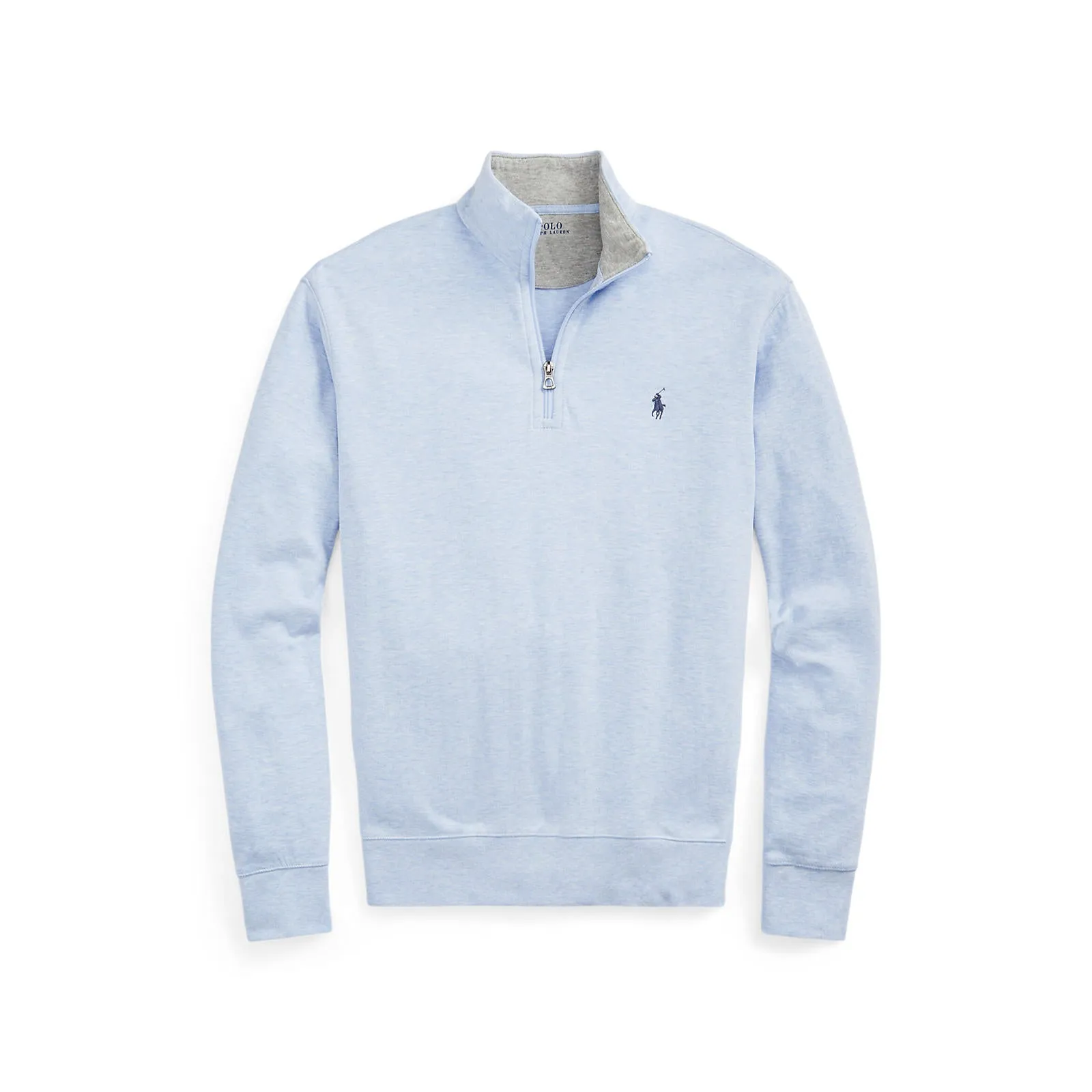 Polo Ralph Lauren - Luxury Jersey Quarter Zip Sweatshirt - Blue Heather