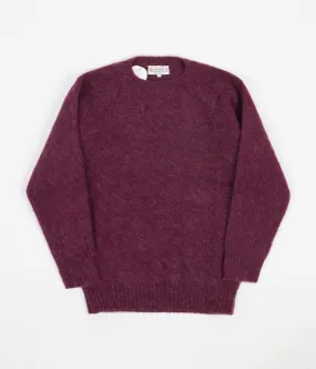 Shetland Woollen Co. Shaggy Crewneck Sweatshirt - Raspberry