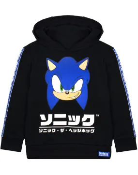 Sonic The Hedgehog Hoodie For Kids Japanese Gamer Black Sweater