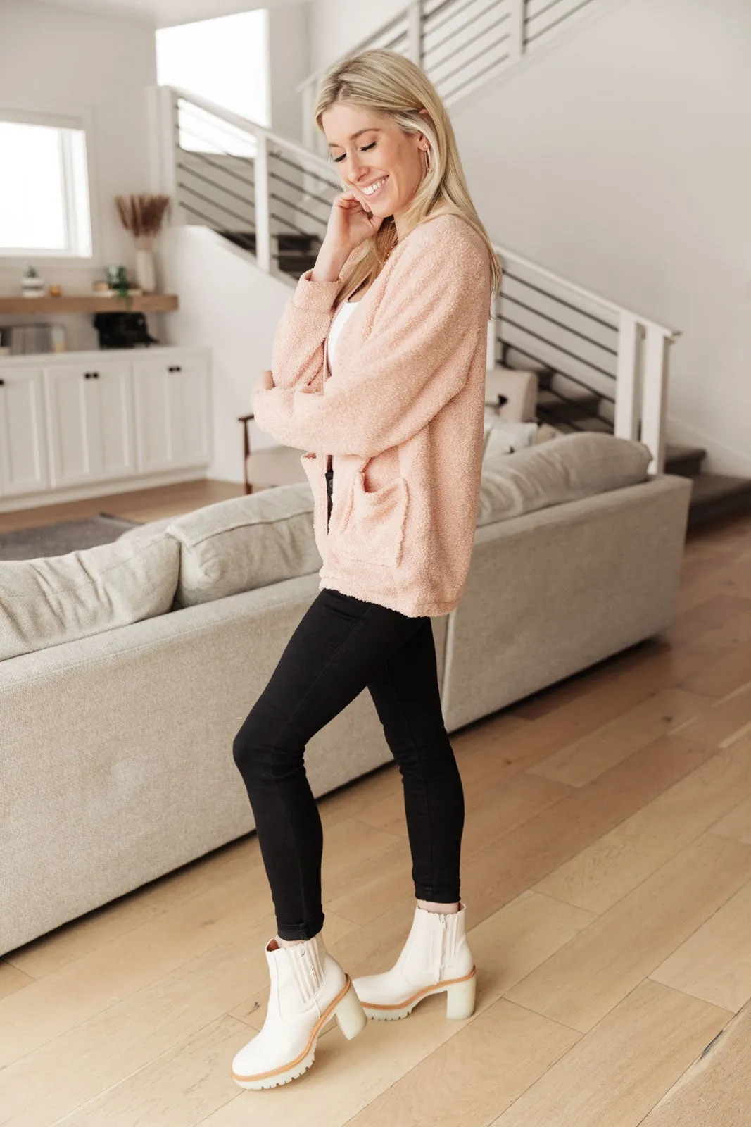 Start The Trend Cardigan in Blush