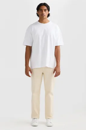 Straight Twill Pants Stone