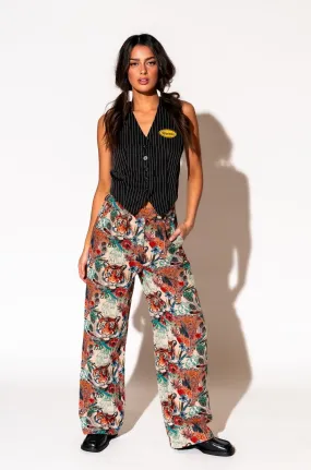 Wild Soul Tiger Jacquard Trousers