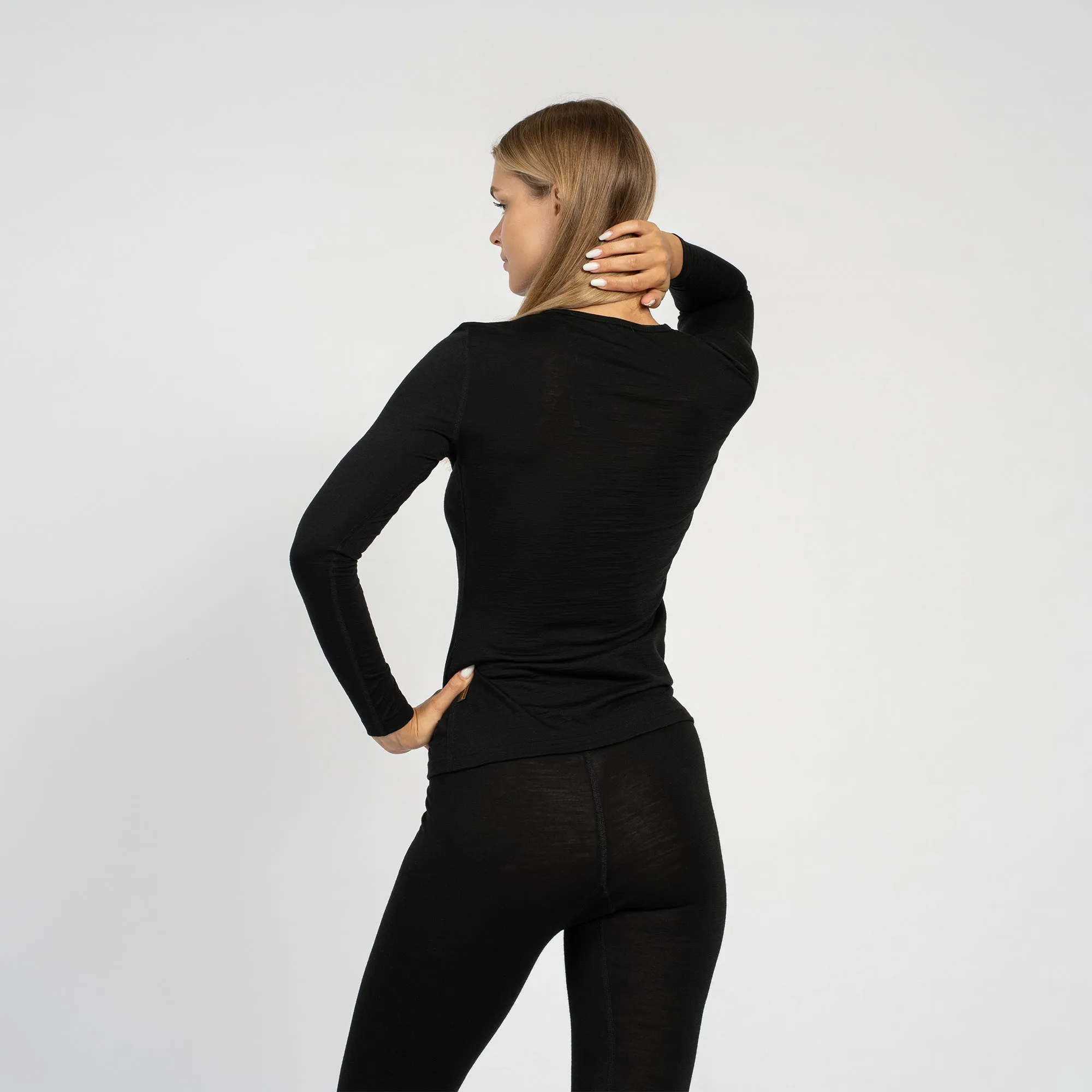 Women's 160 Thermal Long Sleeve Crew Black